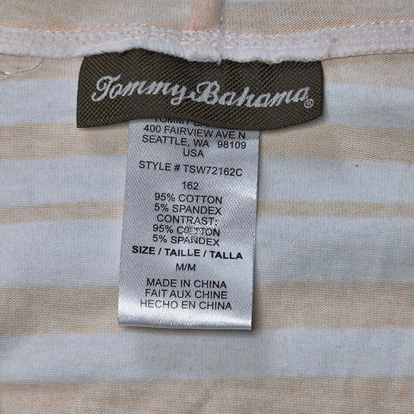 Tommy Bahama Sportif Stripped Hooded Swim Cover / Dress, Color Soleil, Size Med - Picture 10 of 12